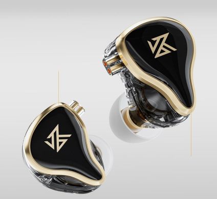 Гібридні внутрішньоканальні навушники KZ Audio ZAS BLACK NO MIC 86103 фото