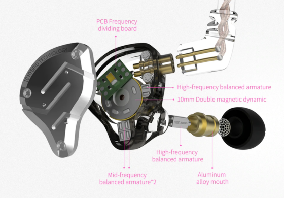 Гібридні навушники KZ Audio ZS10 PRO BLACK NO MIC 86114 фото