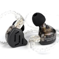 Гібридні внутрішньоканальні навушники KZ Audio ZAX BLACK NO MIC 86102 фото