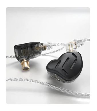 Гібридні внутрішньоканальні навушники KZ Audio ZAX BLACK NO MIC 86102 фото