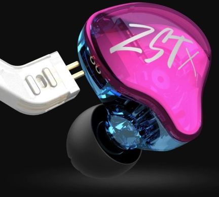 Гібридні внутрішньоканальні навушники KZ Audio ZST X PURPLE NO MIC 86090 фото