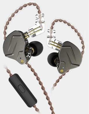 Гібридні вакуумні навушники KZ Audio ZSN PRO GREY MIC 86094 фото