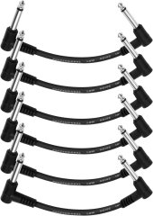 Donner Music Guitar Patch Cable Black 6-Pack 15cm EC1048 87521 фото