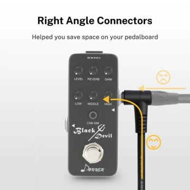 Donner Music Guitar Patch Cable Black 6-Pack 15cm EC1048 87521 фото