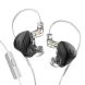 Електростатичні гібридні навушники KZ Audio ZEX BLACK MIC