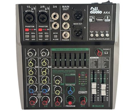 Микшерный пульт с USB, Bluetooth и DSP 4all Audio AK4 86236 фото