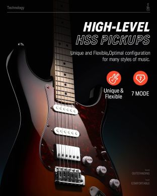 Donner Music DST-152 Electric Guitar Kit Sunburst EC1415 87535 фото