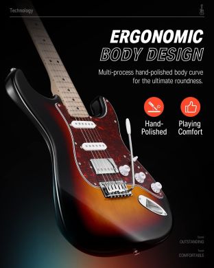 Donner Music DST-152 Electric Guitar Kit Sunburst EC1415 87535 фото