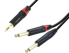 Міжблочний кабель mini Jack-2xJack Mono 2m ABCCABLS MA310L2 MA310L2 фото